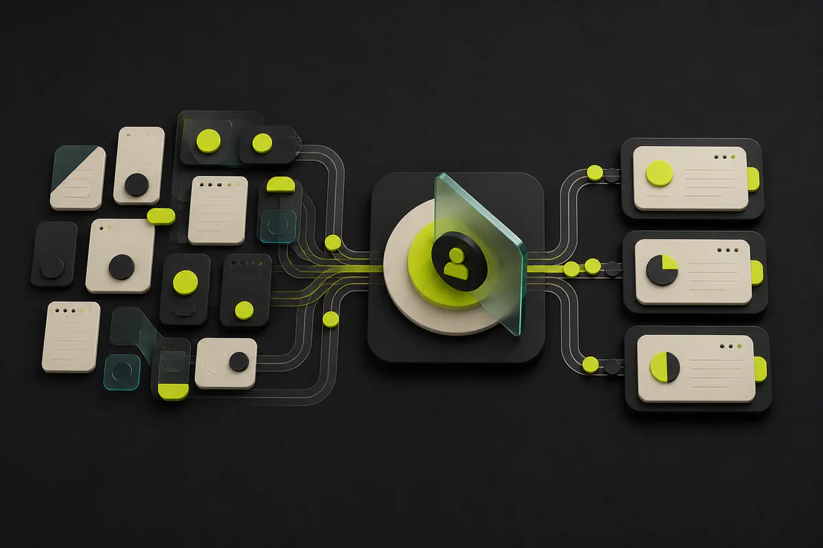 Workflow artwork representing the Enquiry Triage review process